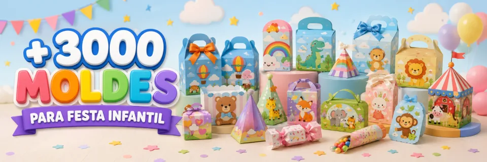 Mais de 3.000 moldes para festa infantil