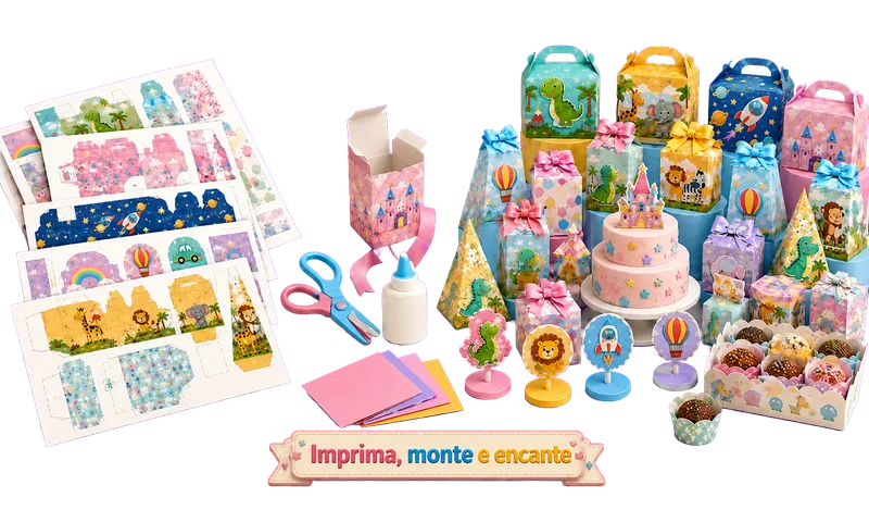 Moldes para imprimir, montar e criar festas infantis